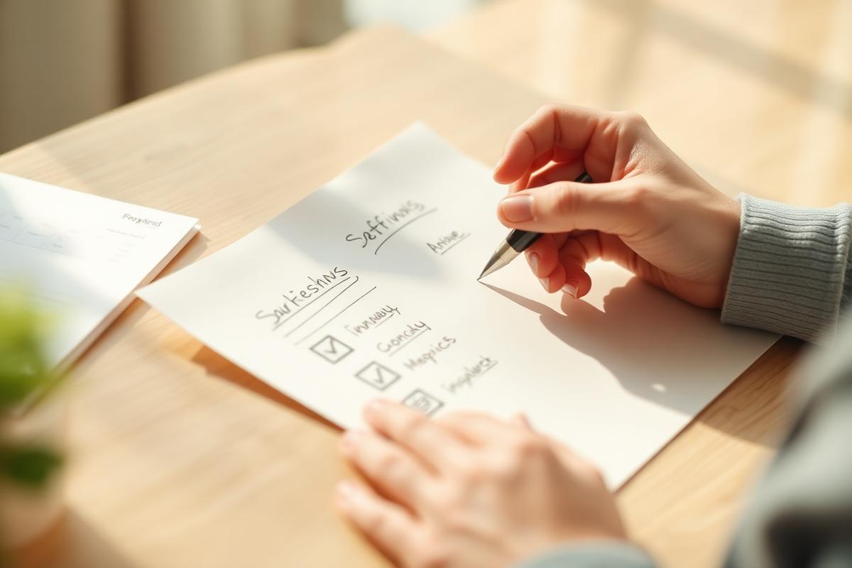 A person sketching options on paper, representing an early business decision.